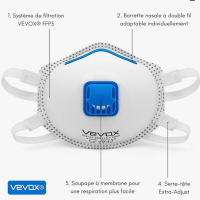MASQUE FFP3 AVEC SOUPAPE X10