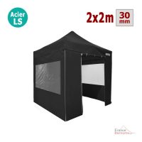 BARNUM ACIER NOIR AVEC FENETRE 2x2m