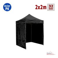 BARNUM ACIER NOIR MUR COMPLET 2x2m